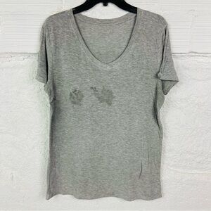 Just bee.. Heather Gray stretch V-Neck Short Sleeve Tee size large